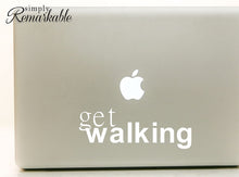 Load image into Gallery viewer, Vinyl Decal Sticker for Computer Wall Car Mac MacBook and More - Get Walking - 8 x 2.9 inches