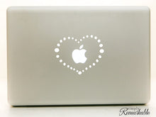 Load image into Gallery viewer, Vinyl Decal Sticker for Computer Wall Car Mac Macbook and More - Dotted Heart