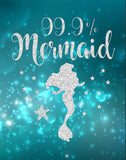 99% Mermaid Print Photo Quality - Made in USA - Under The sea - Mermaid Tale Inspired - Home Art Print -Frame not Included (8x10, Aqua 99%)