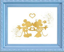 Load image into Gallery viewer, Inspired by Mickey and Minnie Mouse Love and Friendship - Poster Print Photo Quality - Made in USA - Disney Inspired - Home Art Print -Frame not Included (11x14, Kiss)
