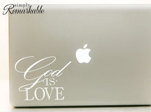 Load image into Gallery viewer, Vinyl Decal Sticker for Computer Wall Car Mac MacBook and More God is Love 5.2 x 4 inches