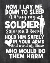 Load image into Gallery viewer, Military Family Prayer for Soldier - Wall Poster Print - Army, Navy, Marines, Air Force - Patriotic - 4th of July - Frame NOT Included (8&quot; x 10&quot;, Soldier)