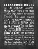 Classroom Rules - Beautiful Photo Quality Poster Print with Chalkboard Background - Perfect for Teachers and Classrooms - Made in The USA (8x10, Class Rules Chalk)