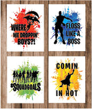 Gaming Dances Wall Art Print. Name that dance with this video game poster (Set of 4 8