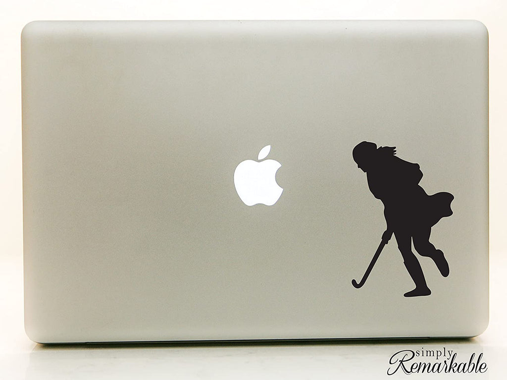 Vinyl Decal Sticker for Computer Wall Car Mac MacBook and More Sports Sticker Field Hockey Decal - Size 7 x 4.5 inches