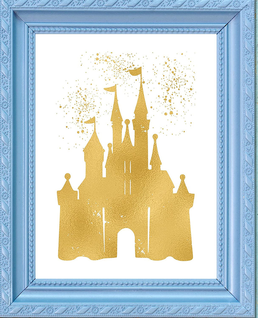Inspired by Disney Castle and Home - Poster Print Photo Quality - Made in USA - Home Art Print -Frame not Included (8x10, Castle)