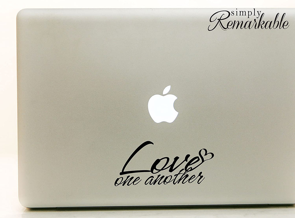 Vinyl Decal Sticker for Computer Wall Car Mac MacBook and More - Love One Another - 8 x 3.8 inches
