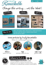 Reusable Chalk Labels - Wipe Clean and Reused, Organizing, Decorating, Crafts, Personalized Hostess Gifts, Wedding Party Favors