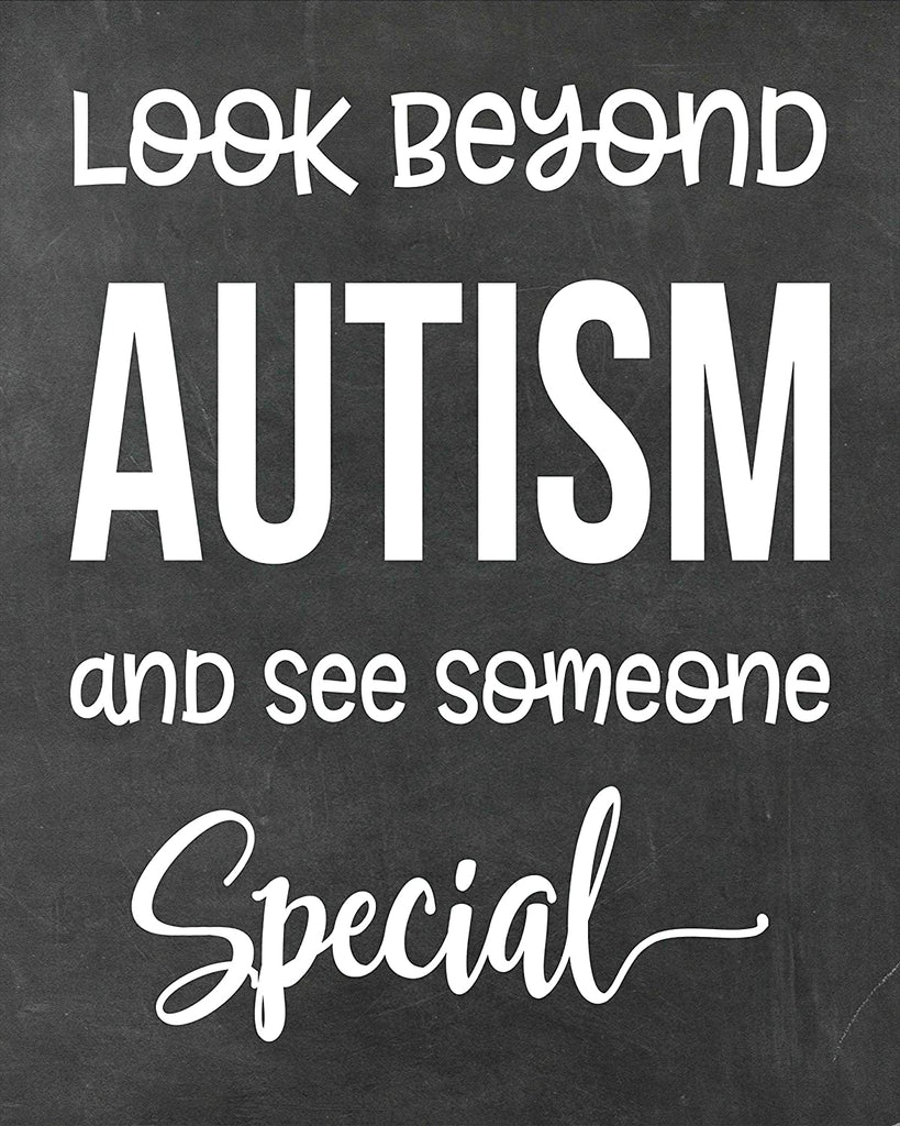 Set of 3 Chalkboard Autism Prints - Autism Poster Print Autistic Spectrum Motivational Decor Autism Awareness (8x10, Set of 3)