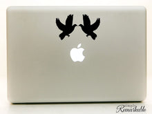 Load image into Gallery viewer, Vinyl Decal Sticker for Computer Wall Car Mac MacBook and More Birds Wedding Love Dove Decal - Size 5.2 x 3 inches