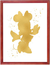 Load image into Gallery viewer, Minnie Mouse Inspired - Poster Print Photo Quality - Made in USA - Disney Inspired - Home Art Print - Frame not Included (11x14, Gold)
