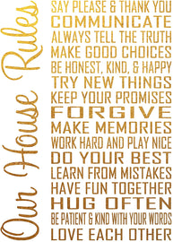 Our House Rules - Beautiful Photo Quality Poster Print - Decorate your home with these beautiful prints for kitchen, bath, family room, housewarming gift Made in the USA (8
