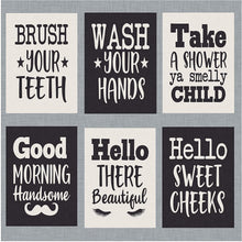 Load image into Gallery viewer, Bathroom Prints - Set of six - Decorate Your Bathroom with These 5&quot; x 7&quot; Prints. Funny and Humorous Bathroom and Home Decor (5&quot; x 7&quot;, Set 1)