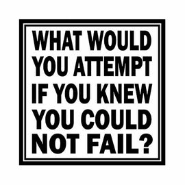 Vinyl Decal Sticker for Computer Wall Car Mac Macbook and More Quote: What Would You Attempt If You Knew You Could Not Fail