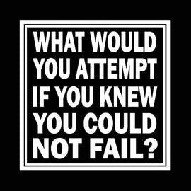 Vinyl Decal Sticker for Computer Wall Car Mac Macbook and More Quote: What Would You Attempt If You Knew You Could Not Fail