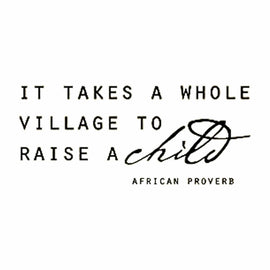 Vinyl Decal Sticker for Computer Wall Car Mac MacBook and More It Takes A Whole Village to Raise A Child 8 x 2.3 inches