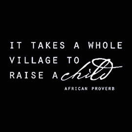 Vinyl Decal Sticker for Computer Wall Car Mac MacBook and More It Takes A Whole Village to Raise A Child 8 x 2.3 inches