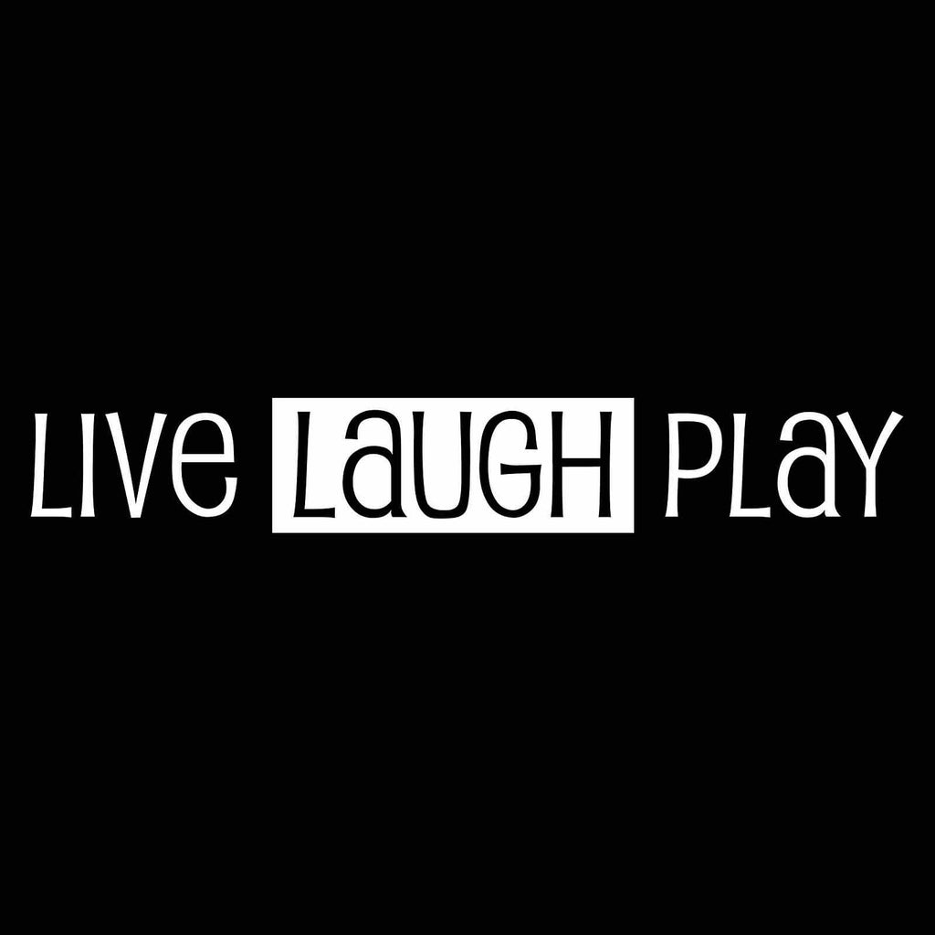 Vinyl Decal Sticker for Computer Wall Car Mac Macbook and More - Live Laugh Play