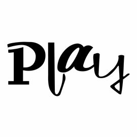 Vinyl Decal Sticker for Computer Wall Car Mac MacBook and More - Play - 5.2 x 2.3 inches