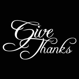 Vinyl Decal Sticker for Computer Wall Car Mac MacBook and More - Give Thanks - 8 x 2 inches