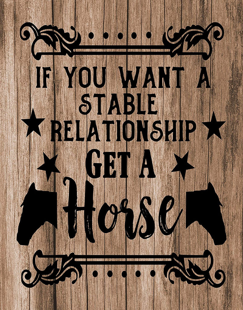 Set of Three Horse lover and equestrian poster prints - Decorate your home, office or barn. Reclaimed wood background will compliment decor. Frame NOT included (8x10, Set 2 (3 Prints))