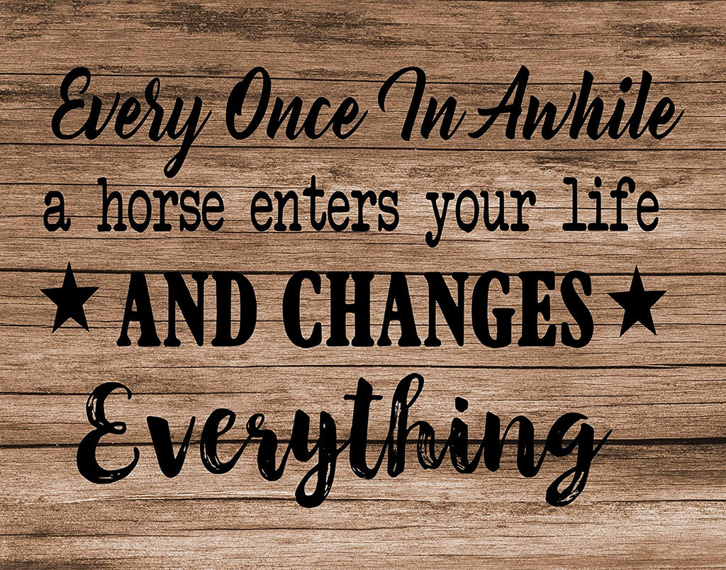 Horse lovers and equestrian set of three poster prints - Decorate your home, office or barn. Reclaimed wood background will compliment decor. Frame NOT included (8x10, Set 1 (3 Prints))