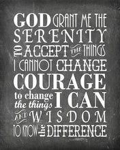 Load image into Gallery viewer, Serenity Prayer Poster Print Photo Quality - Inspirational Wall Art for Alcoholics Anonymous, AA, Narcotics Anonymous, NA - Made in USA (11x14, Prayer 2)