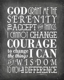 Serenity Prayer - Poster Print Photo Quality - Inspirational Wall Art for Alcoholics Anonymous, AA, Narcotics Anonymous, NA - Made in USA (8x10, Prayer 2 - Chalk)
