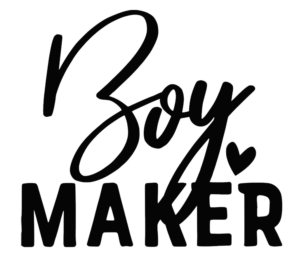 Boy Maker | 4" x 3.6" Vinyl Sticker | Peel and Stick Inspirational Motivational Quotes Stickers Gift | Decal for Family Parents Lovers