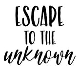 Simply Remarkable | Escape to The Unknown | Removable Vinyl Stickers [5.2