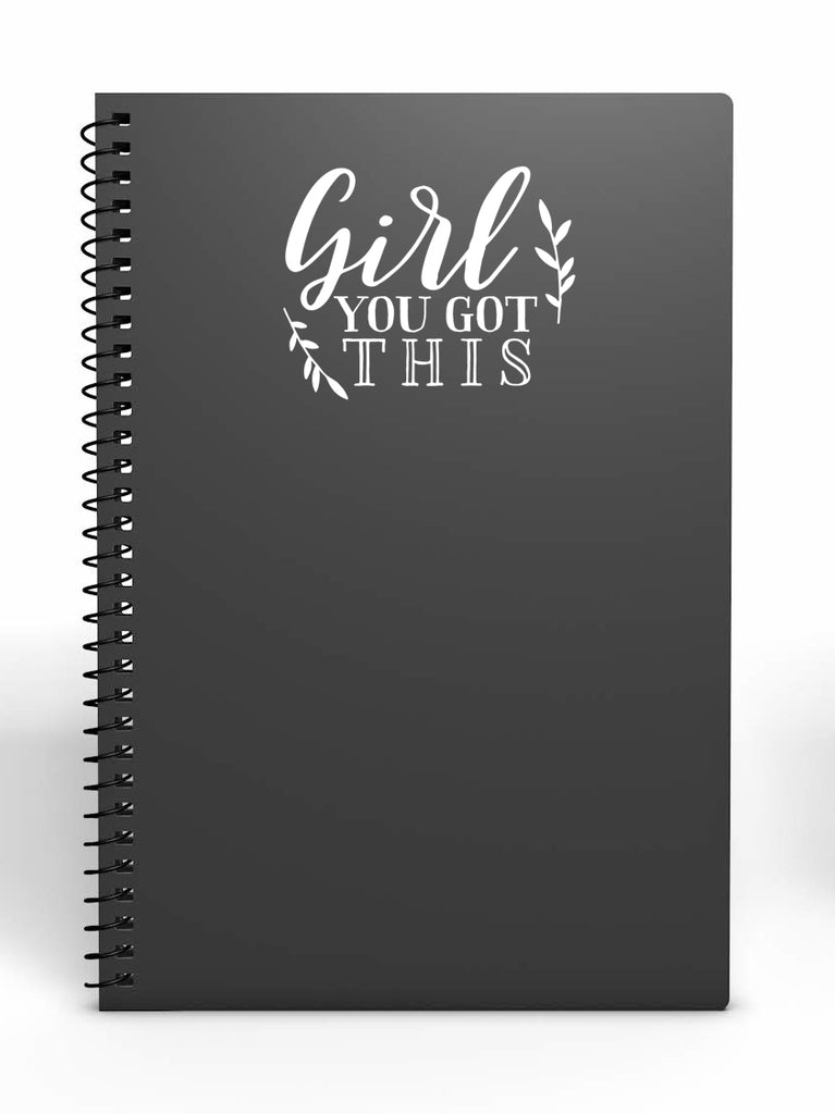 Girl You Got This | 5.2" x 4.2" Vinyl Sticker | Peel and Stick Inspirational Motivational Quotes Stickers Gift | Decal for Inspiration/Motivation Lovers