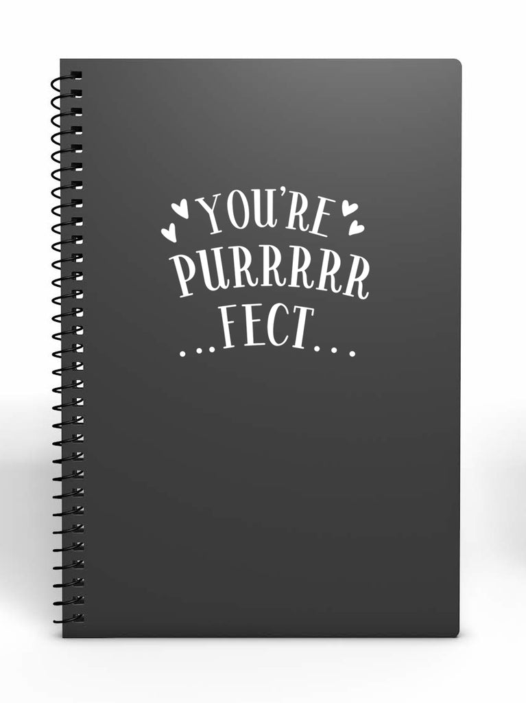 You're Purrrfect | 5.2" x 4.3" Vinyl Sticker | Peel and Stick Inspirational Motivational Quotes Stickers Gift | Decal for Animals Cats Lovers
