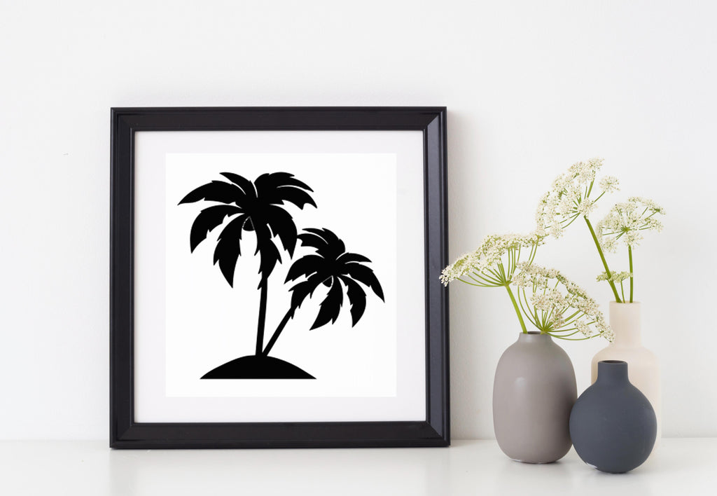 Palm Trees | 5.2" x 5.2" Vinyl Sticker | Peel and Stick Inspirational Motivational Quotes Stickers Gift | Decal for Outdoors/Nature Lovers