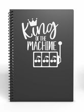 Load image into Gallery viewer, King of The Machine | 4.3&quot; x 5.2&quot; Vinyl Sticker | Peel and Stick Inspirational Motivational Quotes Stickers Gift | Decal for Hobbies Casino Lovers
